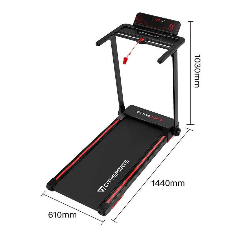Tapis de course pliable CITYSPORTS WP9 – Moteur 1400 W, application Bluetooth, vitesse 1 à 11 km/h